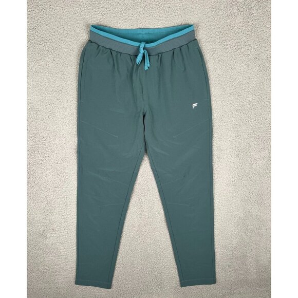Fabletics Womens Pants Tapered Drawstring Teal Stretch Walking Lightweight Small - Picture 2 of 9